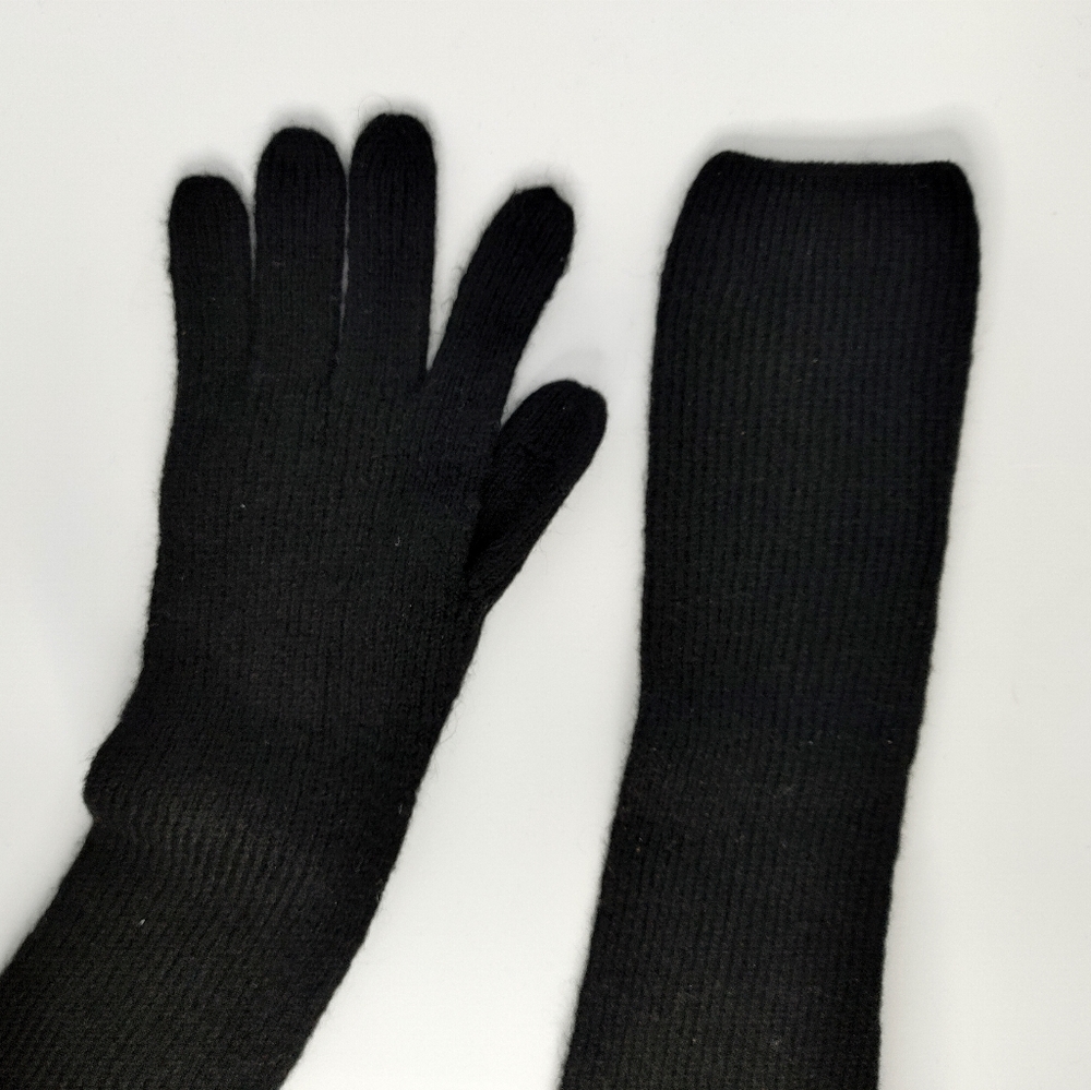 LOFT Ribbed Tech Long Gloves Black - Picture 5 of 6